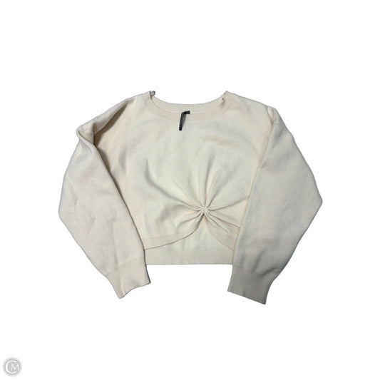 Top Long Sleeve By Anthropologie In Cream, Size: Mp