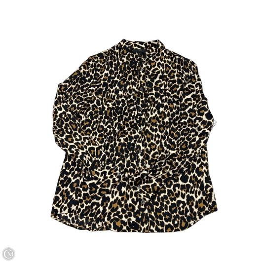 Top Long Sleeve By J. Crew In Animal Print, Size: Xsp