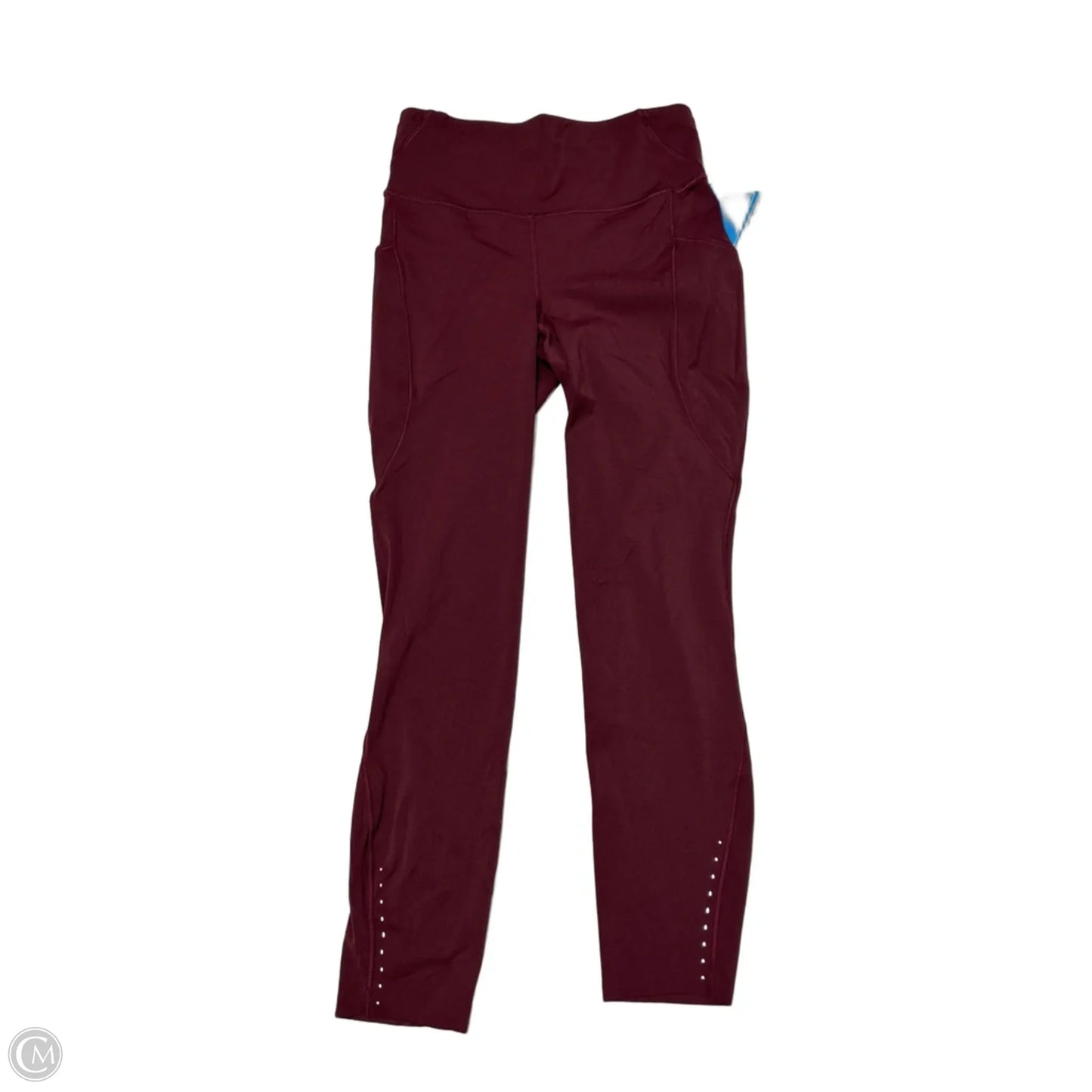 Athletic Leggings By Lululemon In Maroon, Size: S