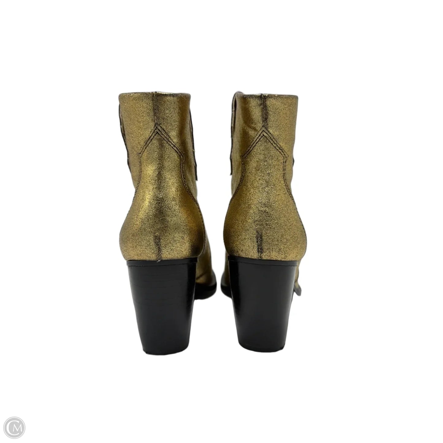 Boots Ankle Heels By Chinese Laundry In Gold, Size: 5.5
