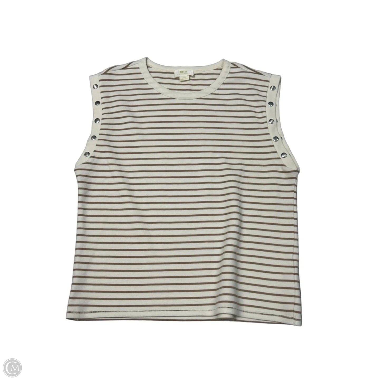 Top Sleeveless By Maeve In Striped Pattern, Size: Xxs