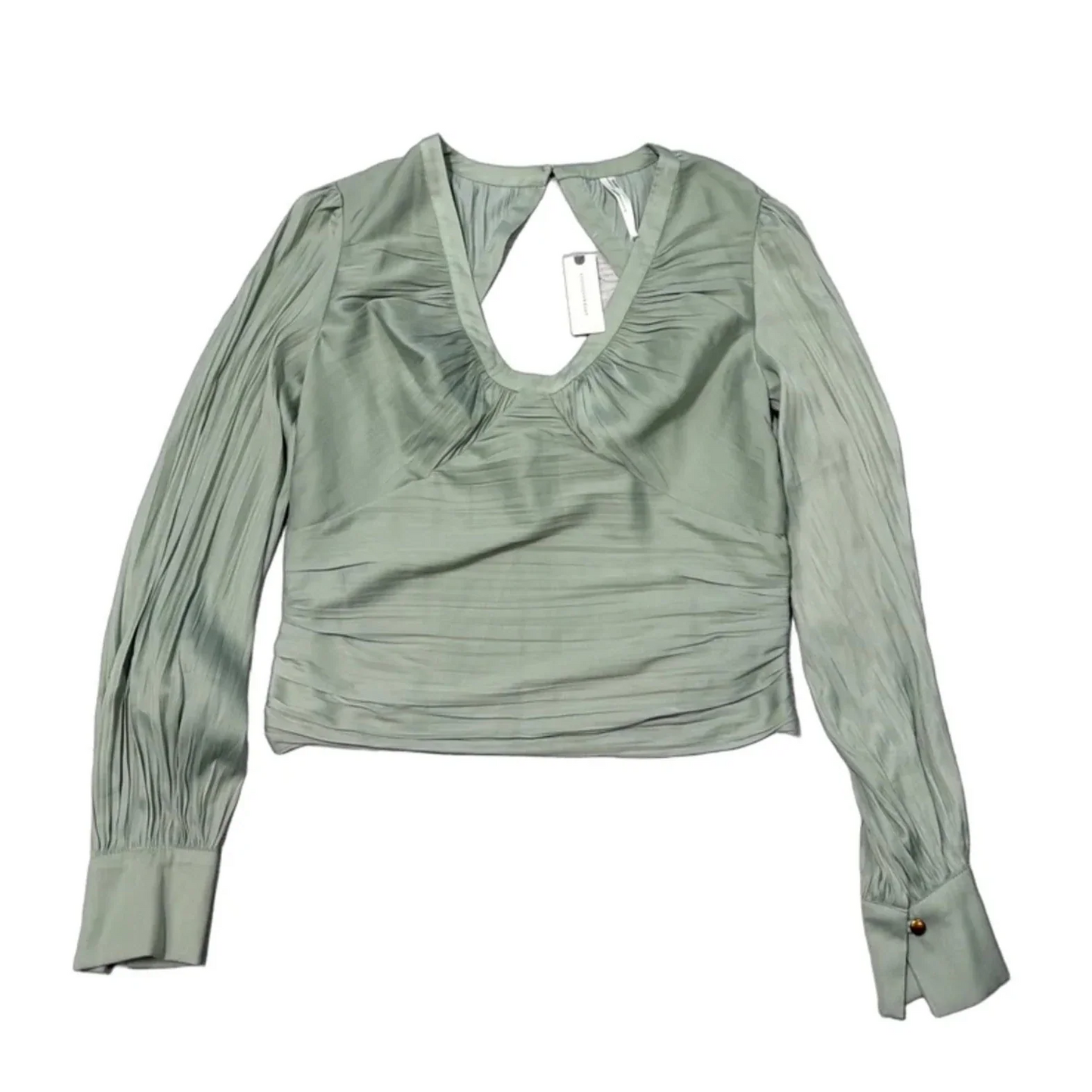New! Top Long Sleeve By Anthropologie In Green, Size: M