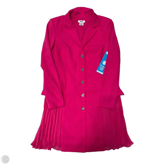 Coat Trench Coat By Dkny In Pink, Size: M