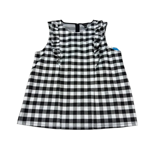 Top Sleeveless By Ann Taylor In Plaid Pattern, Size: Xl