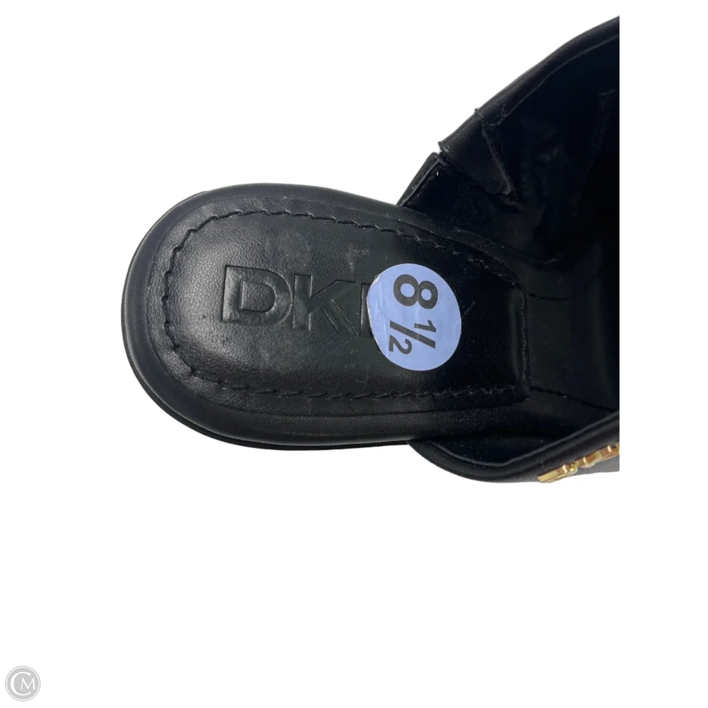 Shoes Heels Wedge By DKNY In Black & Gold, Size: 8.5