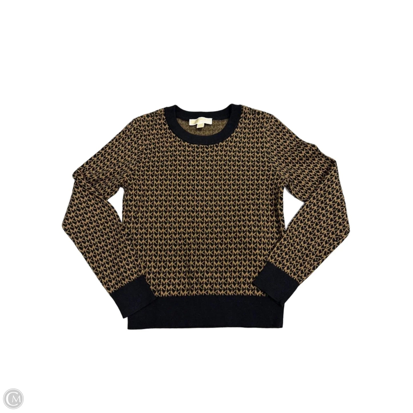 Sweater By Michael By Michael Kors In Black & Tan, Size: S