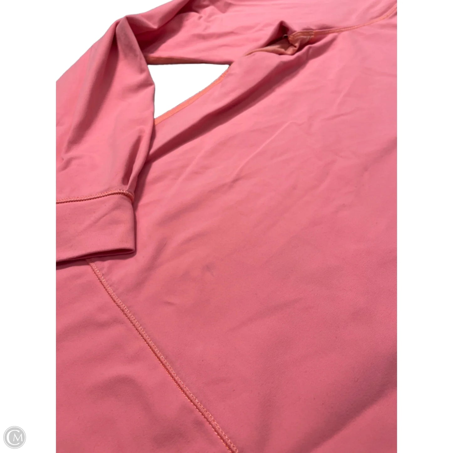 Athletic Top Long Sleeve Crewneck By Lululemon In Orange, Size: M