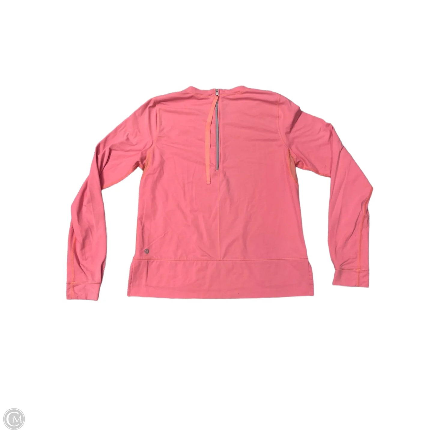 Athletic Top Long Sleeve Crewneck By Lululemon In Orange, Size: M