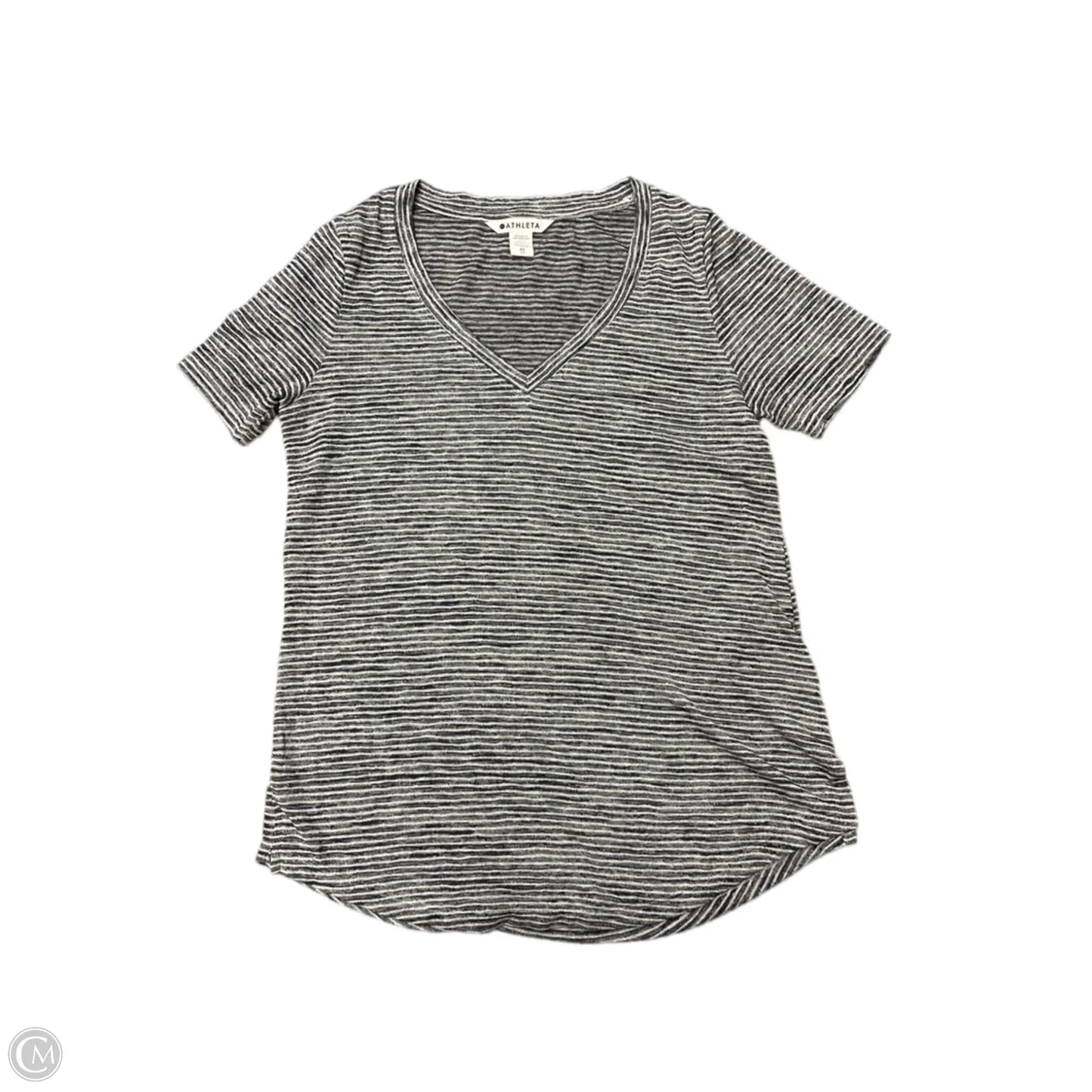Top Short Sleeve By Athleta In Striped Pattern, Size: Xs