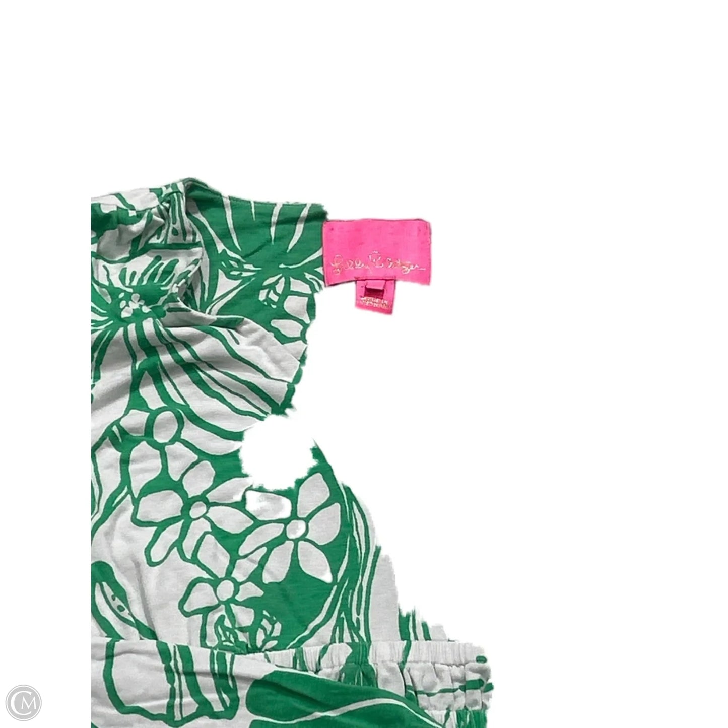 Dress Designer By Lilly Pulitzer In Green & White, Size: S