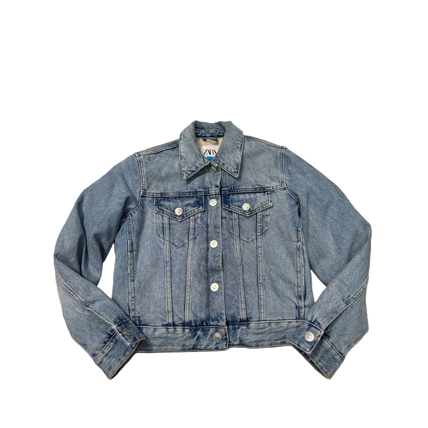 Jacket Denim By Zara In Blue Denim, Size: Xs