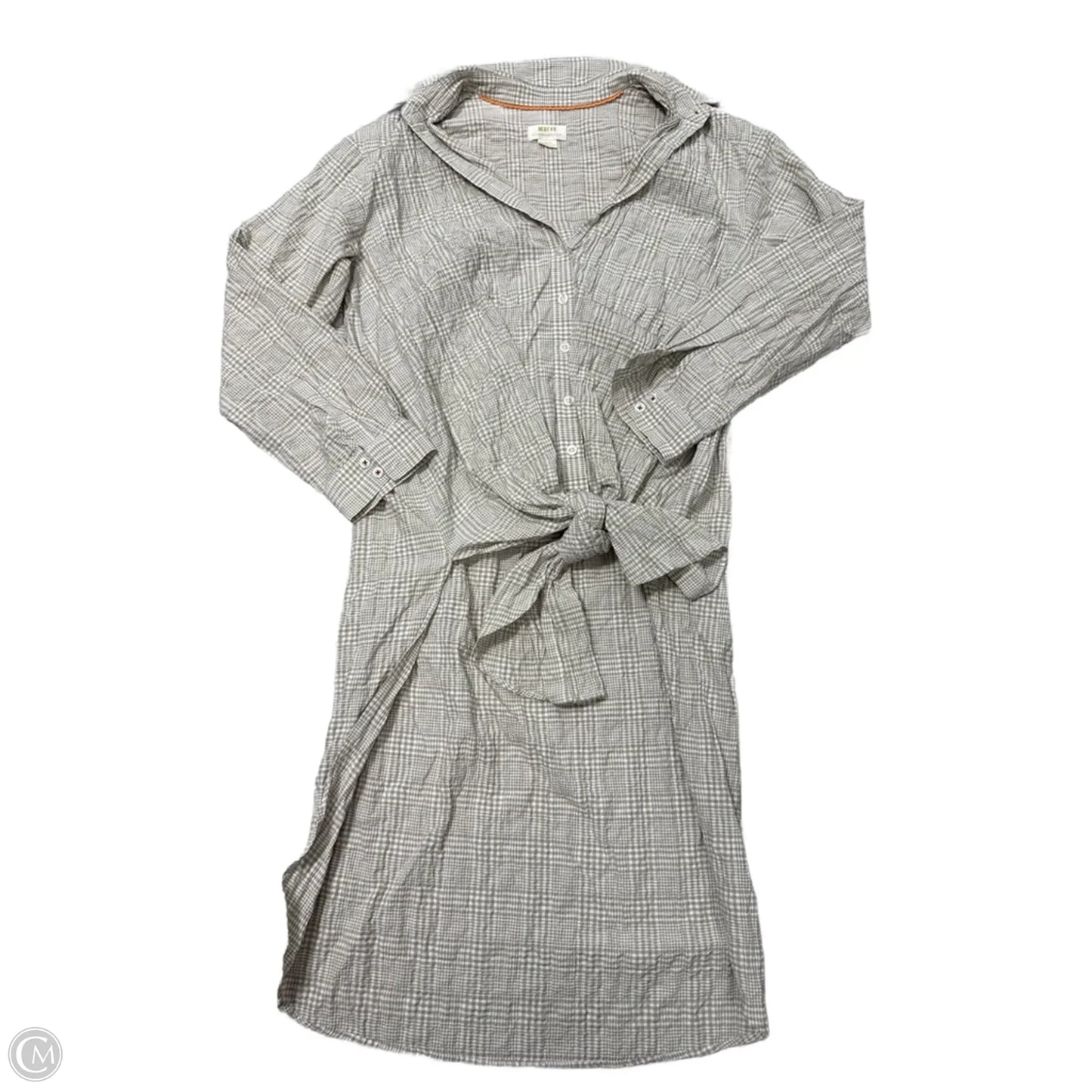 Tunic Long Sleeve By Maeve In Tan & White, Size: M