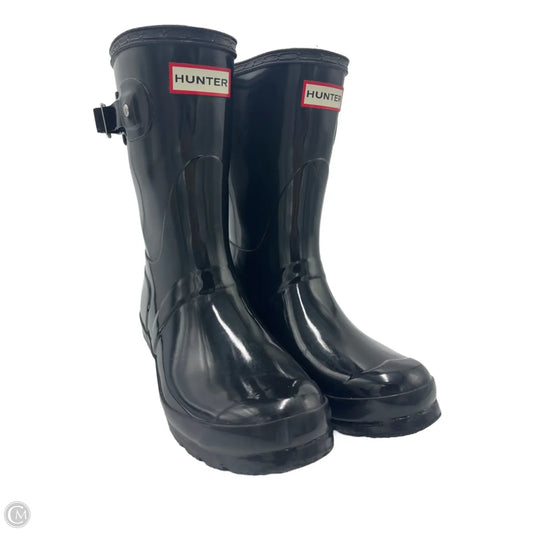Boots Mid-calf Flats By Hunter In Black, Size: 7