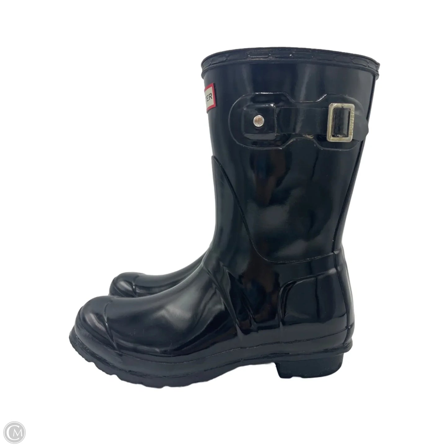 Boots Mid-calf Flats By Hunter In Black, Size: 7