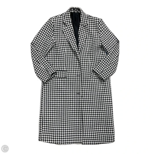 Coat Trench Coat By Nasty Gal In Black & White, Size: S