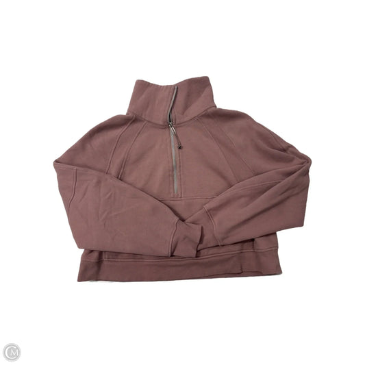 Athletic Sweatshirt Collar By Lululemon In Mauve, Size: M