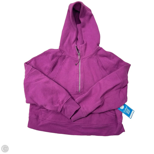 Athletic Sweatshirt Hoodie By Lululemon In Purple, Size: M