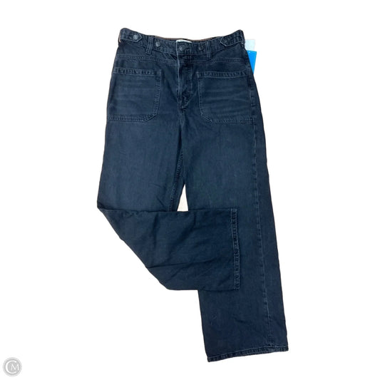 Jeans Wide Leg By Free People In Black Denim, Size: 10