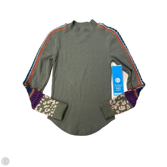 Top Long Sleeve By Free People In Green, Size: Xs