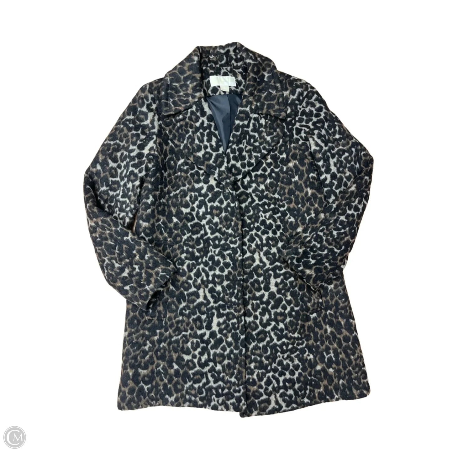 Coat Peacoat By Michael Kors In Animal Print, Size: S