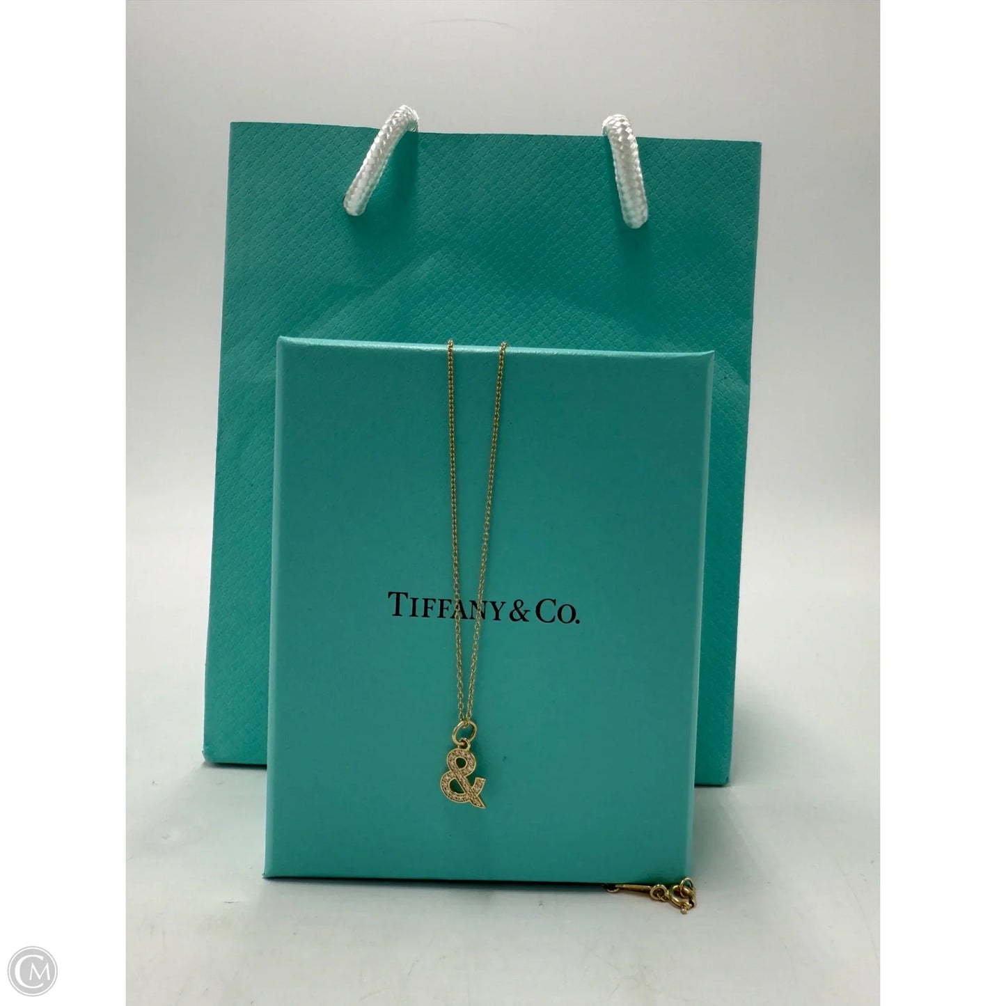 Tiffany & Company Ampersand "&" 18K and Diamond Luxury Necklace