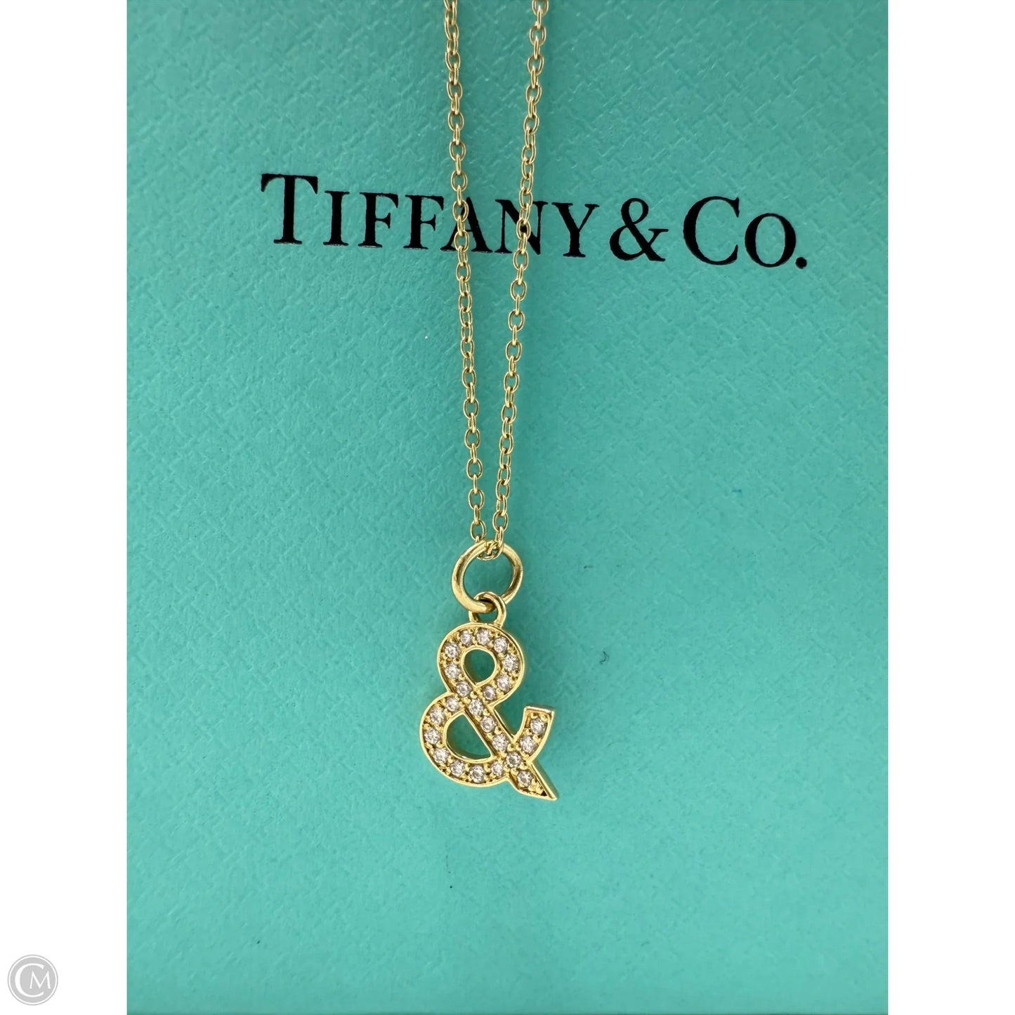 Tiffany & Company Ampersand "&" 18K and Diamond Luxury Necklace