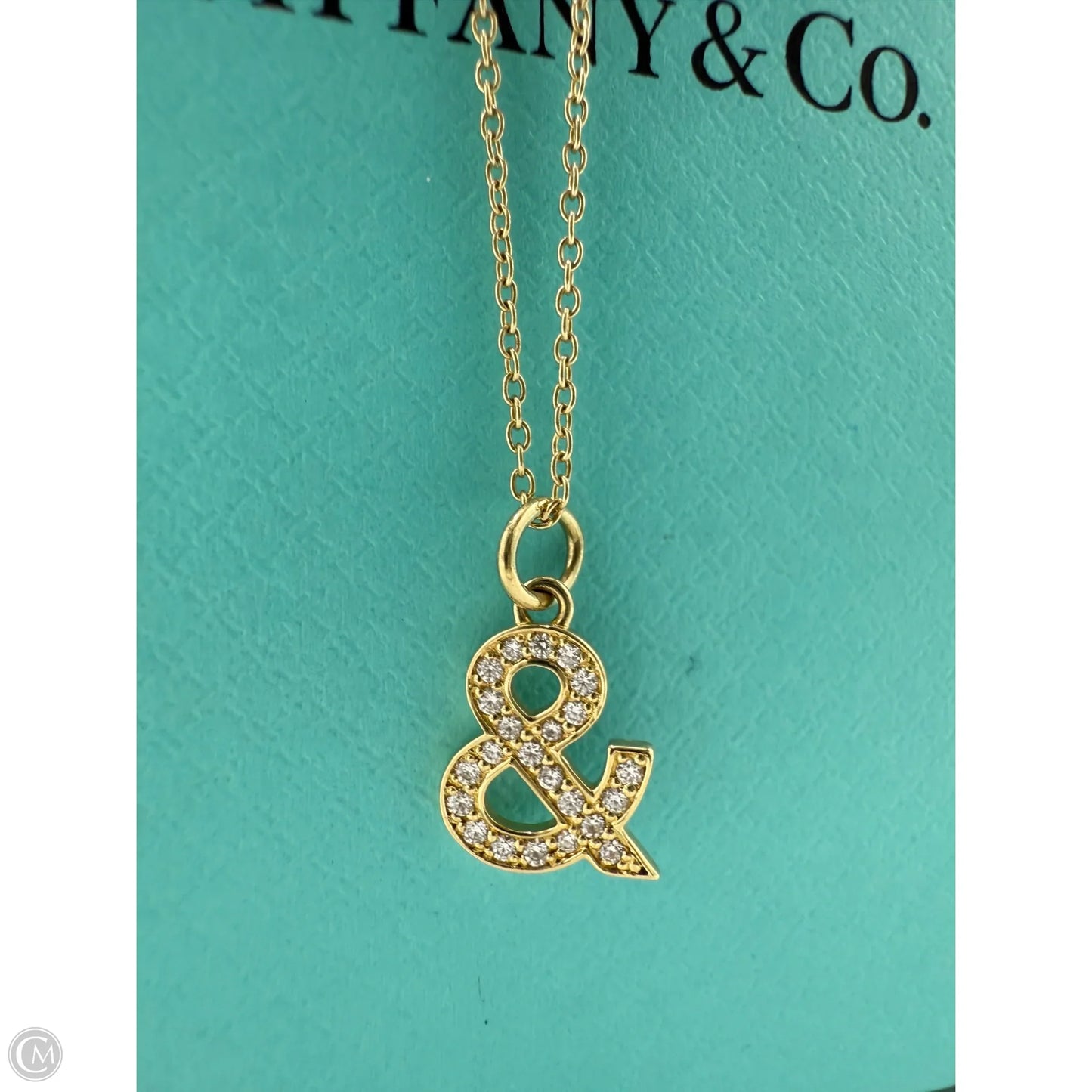 Tiffany & Company Ampersand "&" 18K and Diamond Luxury Necklace