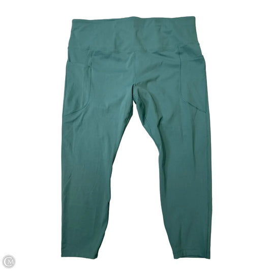 Athletic Leggings By Nike Apparel In Green, Size: 3x