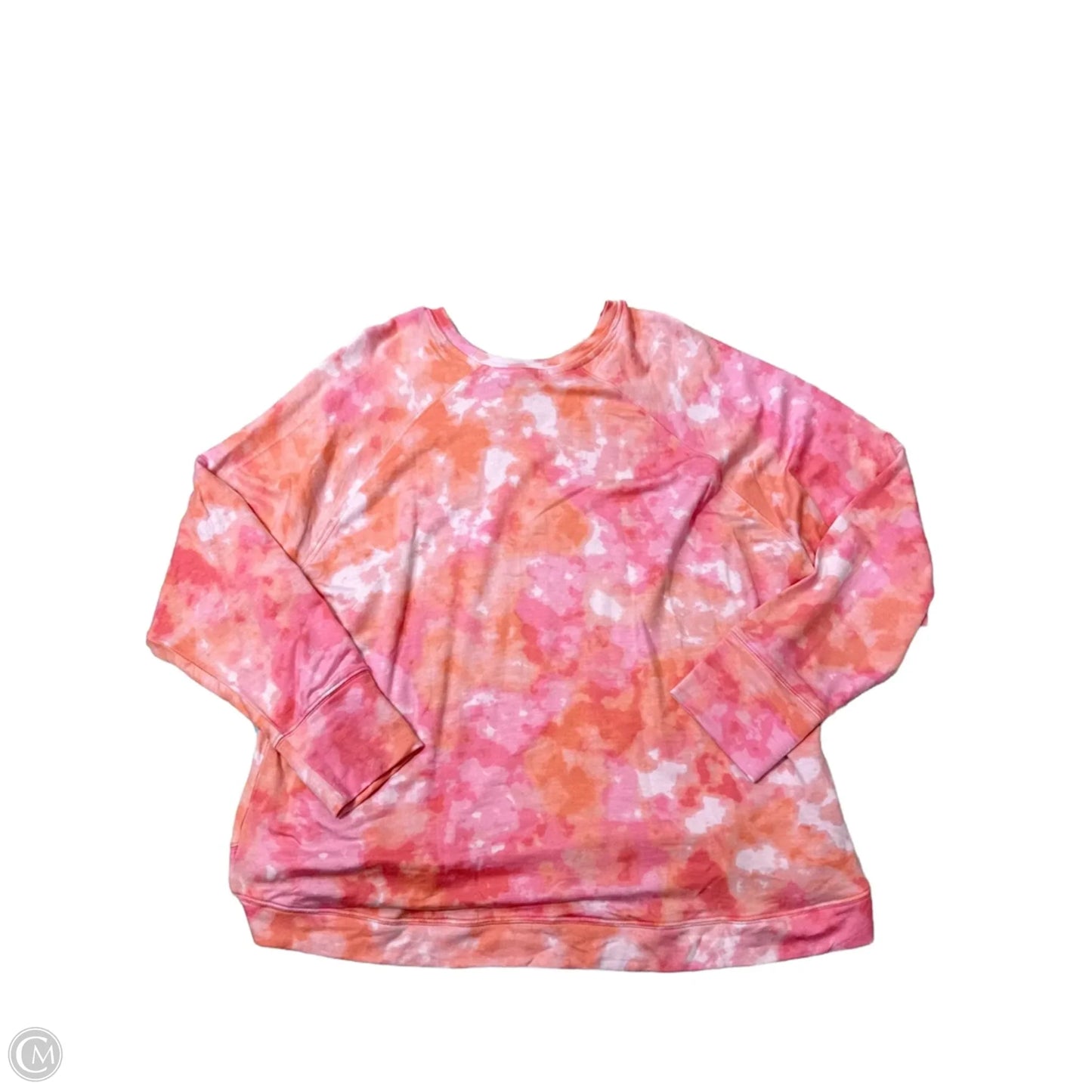 Athletic Top Long Sleeve Crewneck By Athleta In Tie Dye Print, Size: 2x