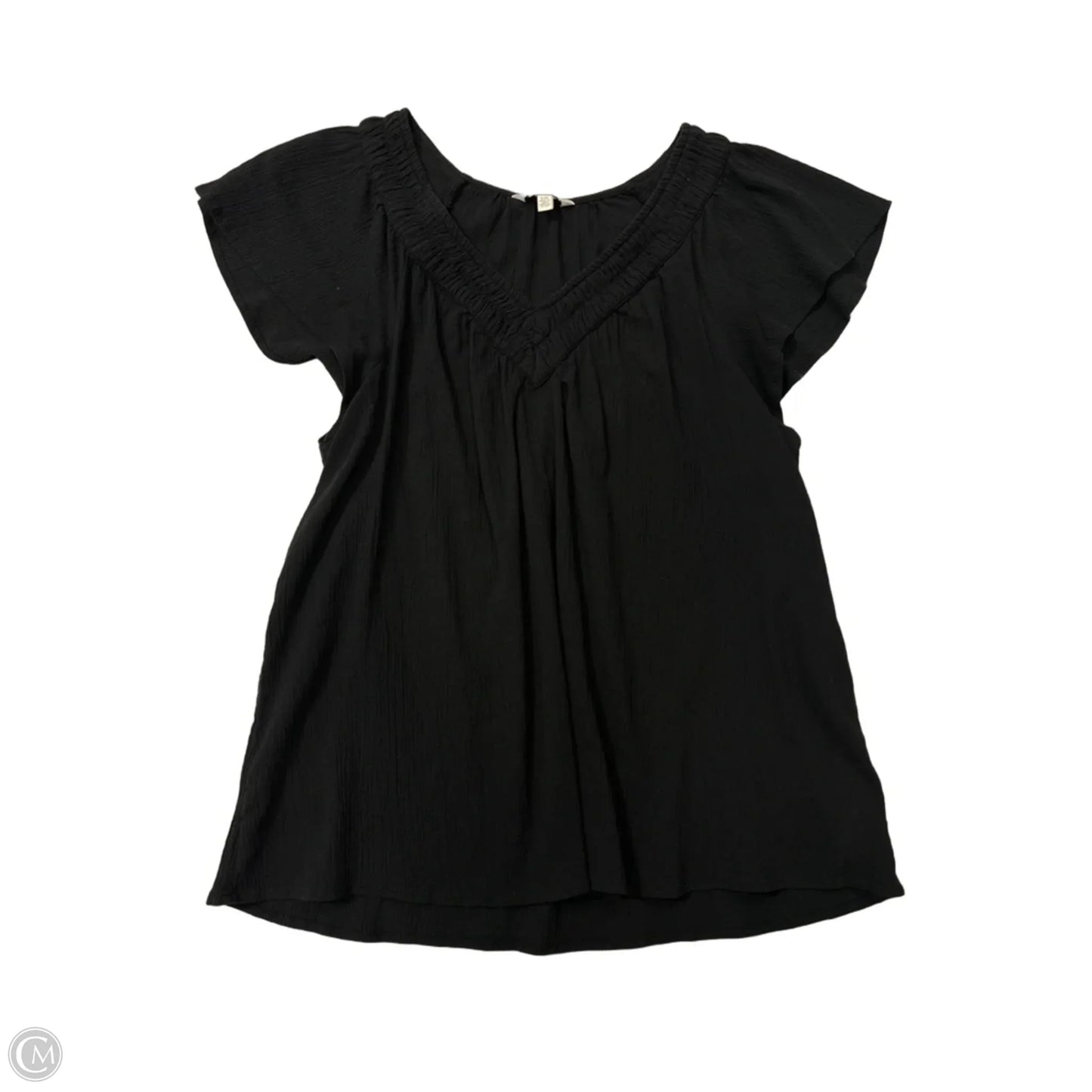 Top Short Sleeve By Lucky Brand In Black, Size: L