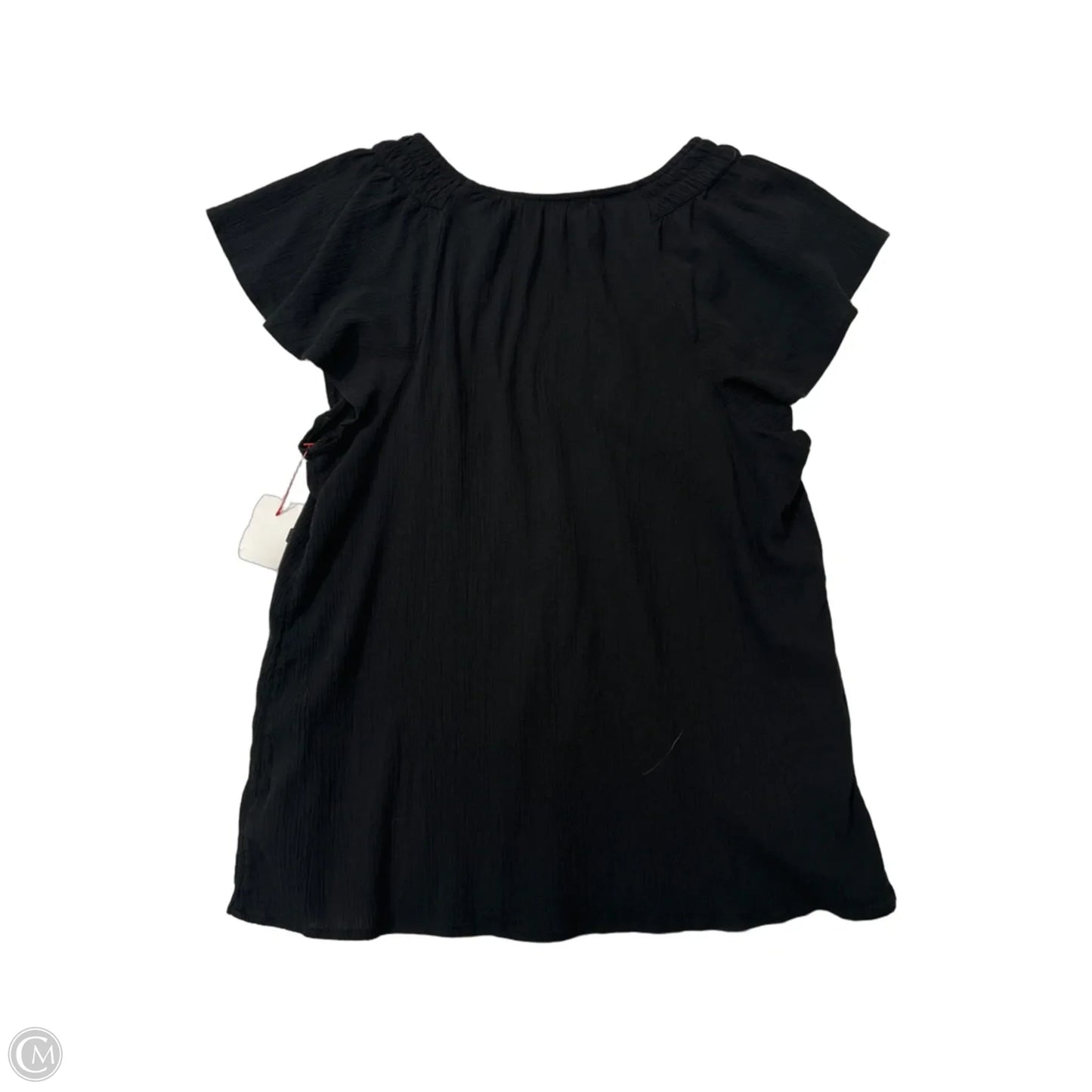 Top Short Sleeve By Lucky Brand In Black, Size: L