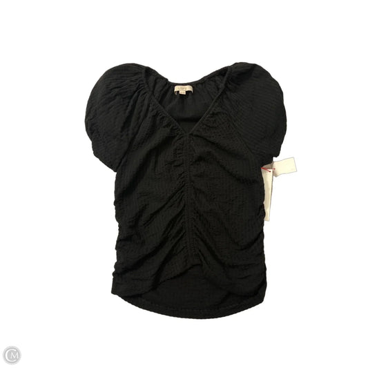 Top Short Sleeve By Loft In Black, Size: Mp