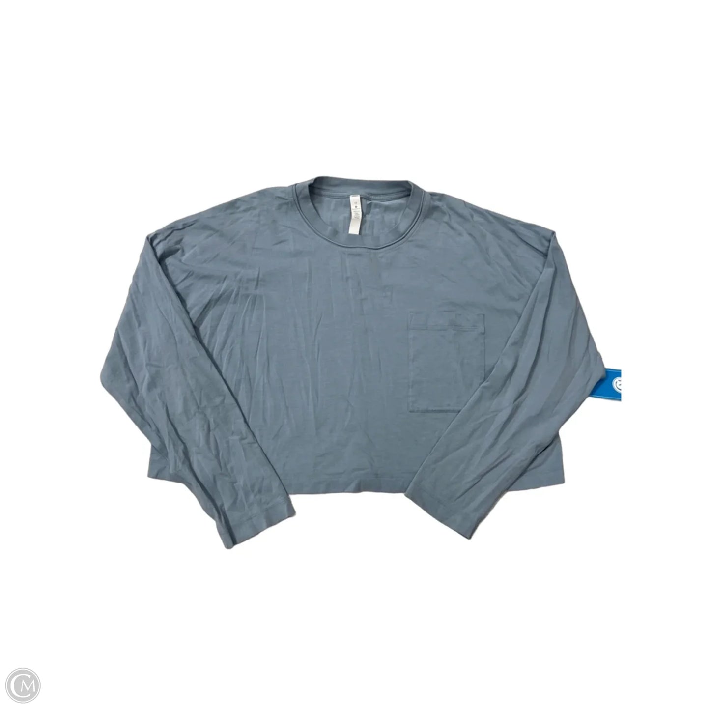 Athletic Top Long Sleeve Crewneck By Lululemon In Blue, Size: M
