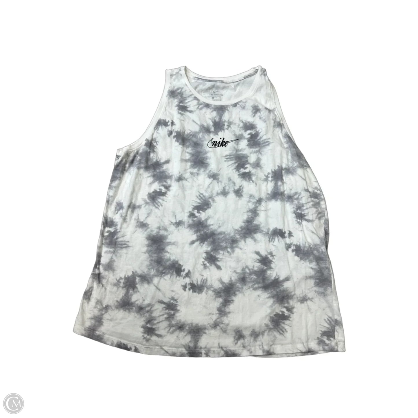Athletic Tank Top By Nike Apparel In Grey & White, Size: Xl