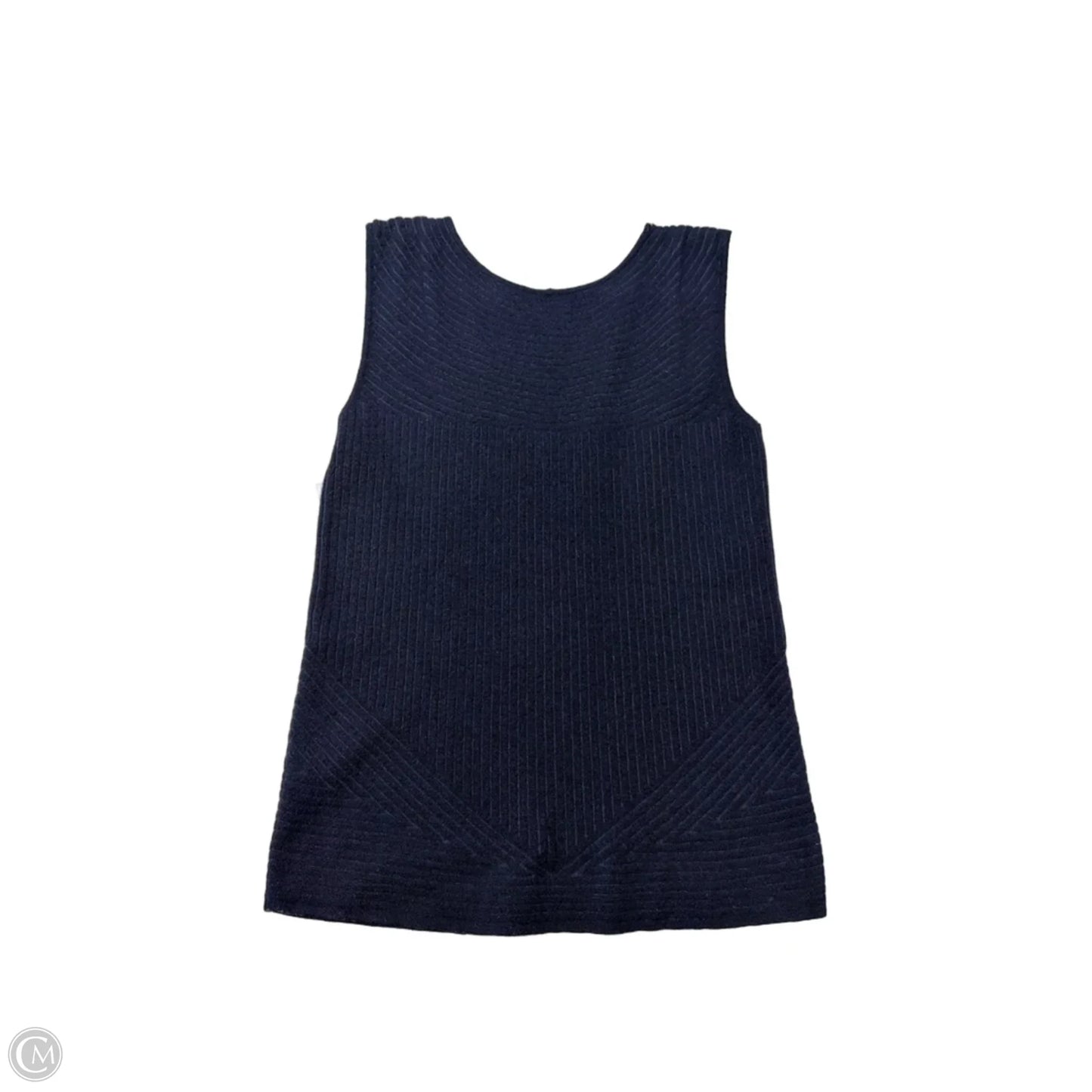 Top Sleeveless By Armani Collezoni In Navy, Size: L