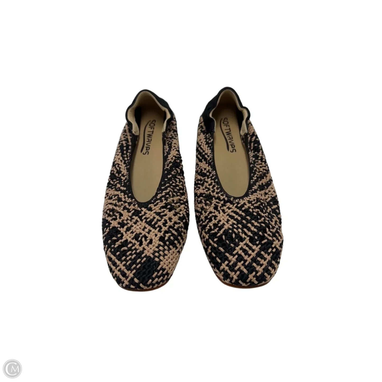 Shoes Flats By Softwaves In Black & Cream, Size: 8.5