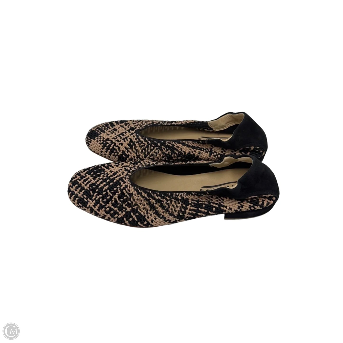 Shoes Flats By Softwaves In Black & Cream, Size: 8.5