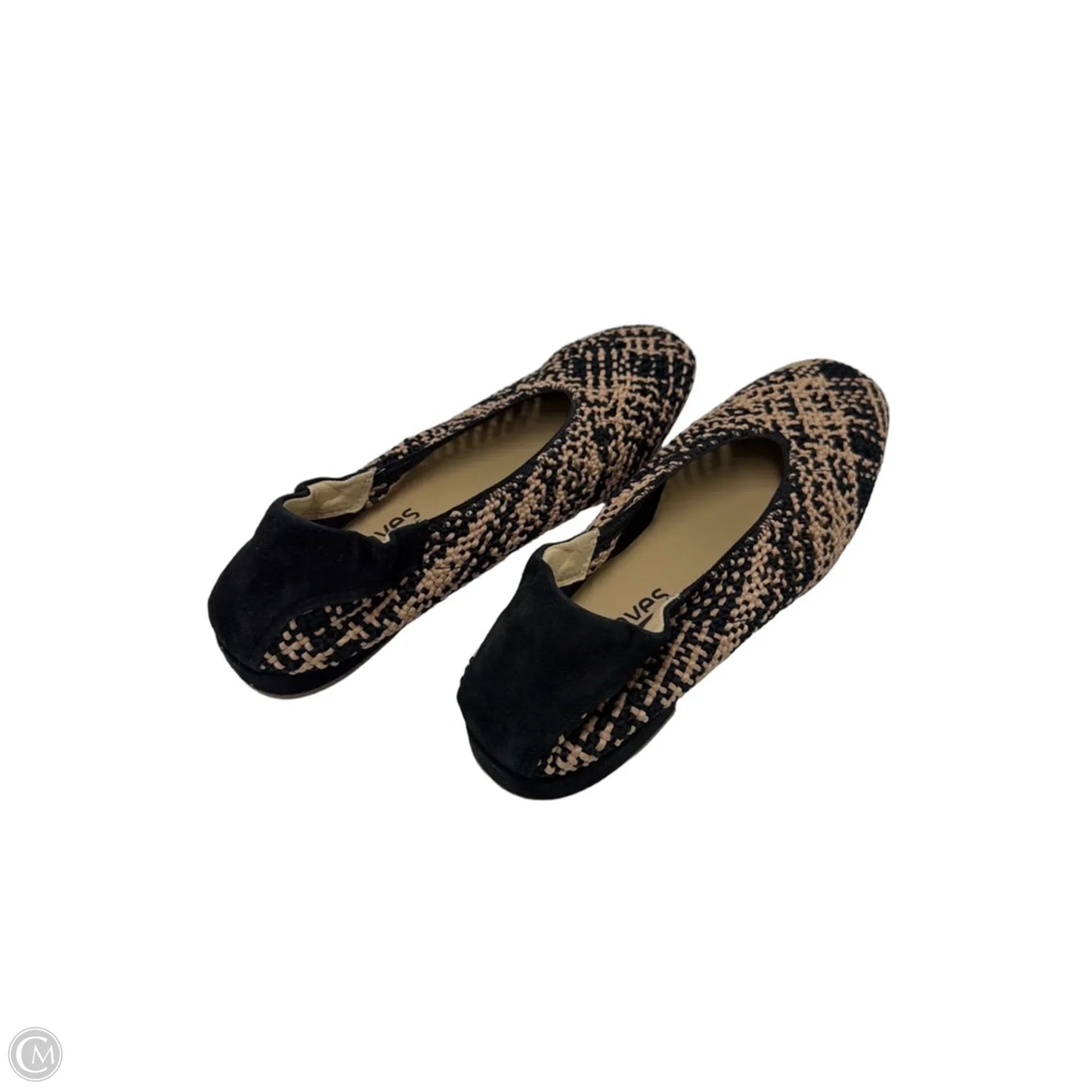 Shoes Flats By Softwaves In Black & Cream, Size: 8.5