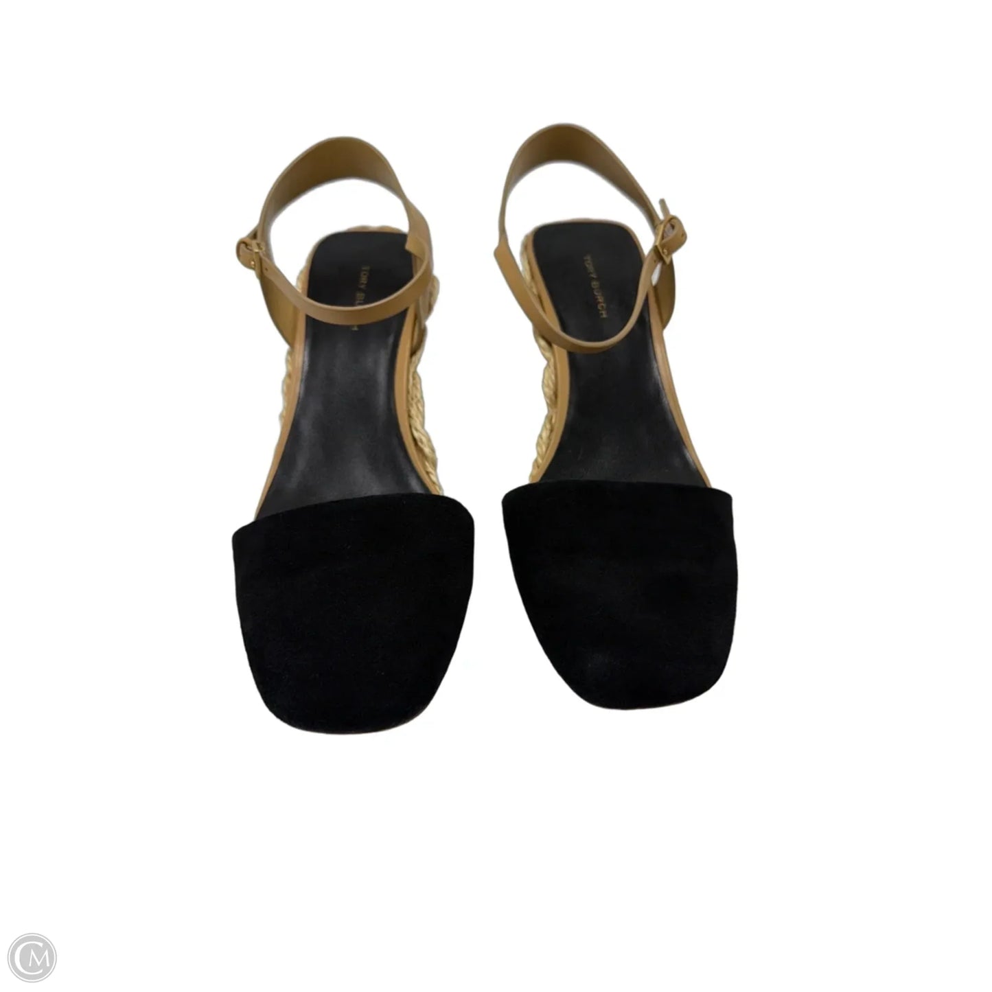 Shoes Designer By Tory Burch In Black & Tan, Size: 7.5