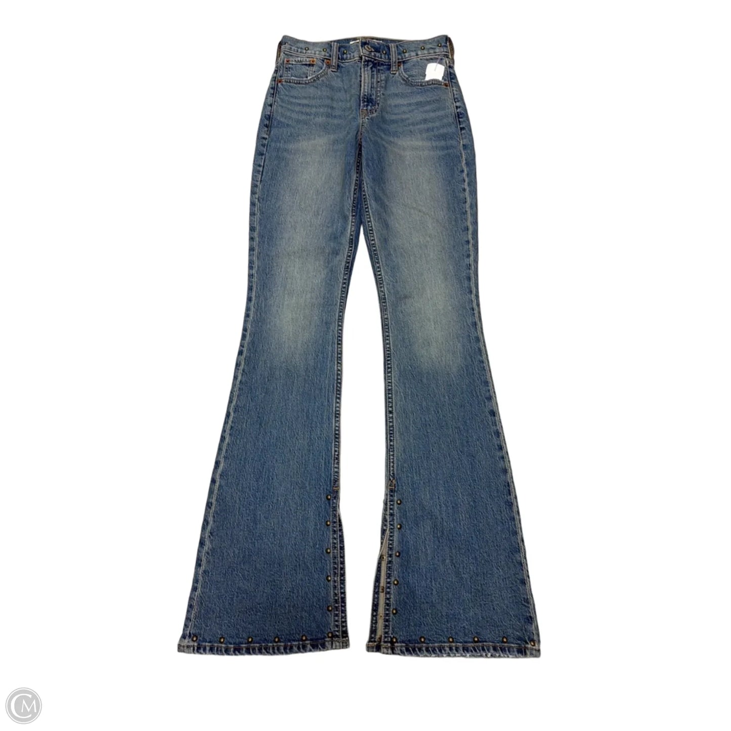 Jeans Boot Cut By Abercrombie And Fitch In Blue Denim, Size: 0