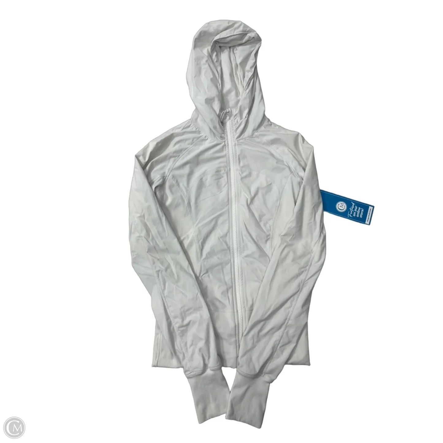 Athletic Jacket By Lululemon In White, Size: S