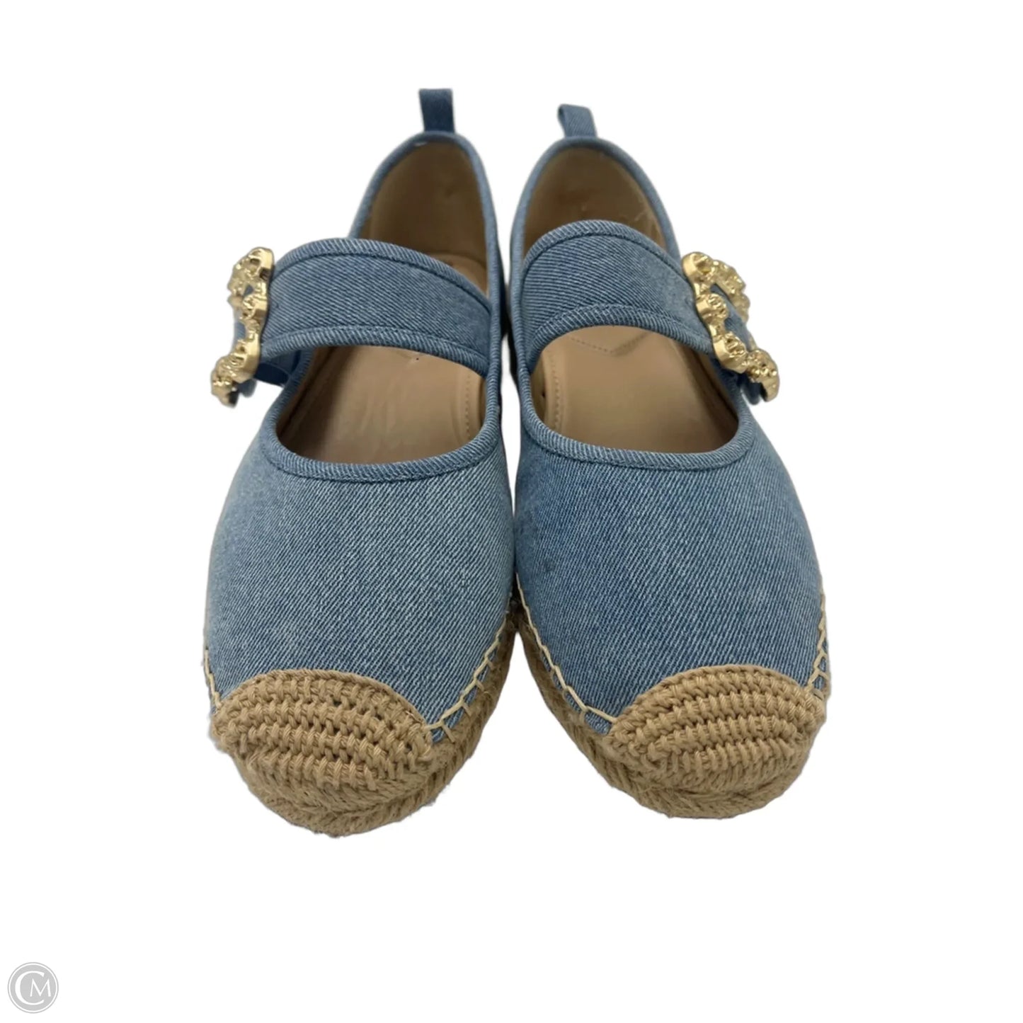 Sandals Flats By Sam Edelman In Blue & Gold, Size: 8
