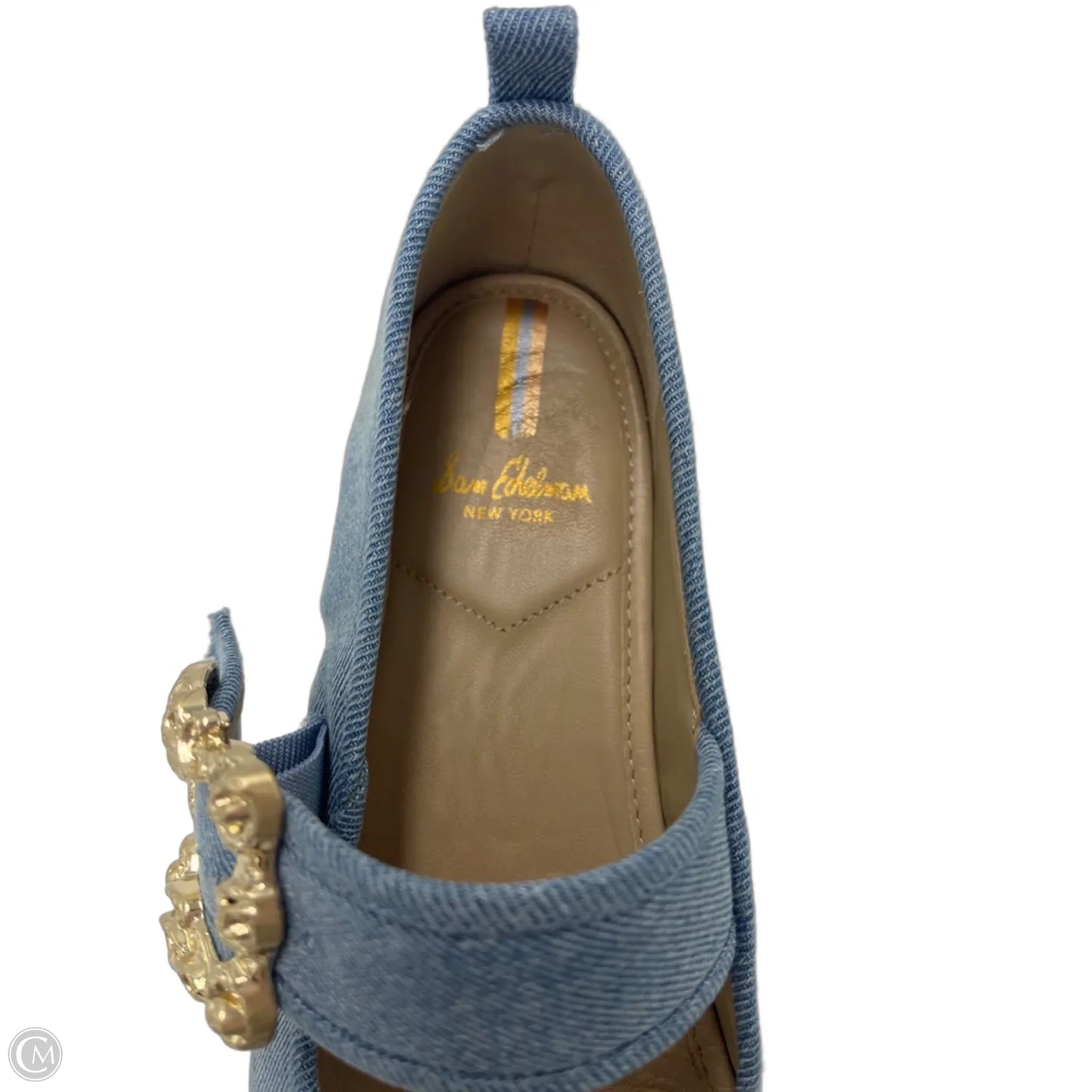 Sandals Flats By Sam Edelman In Blue & Gold, Size: 8