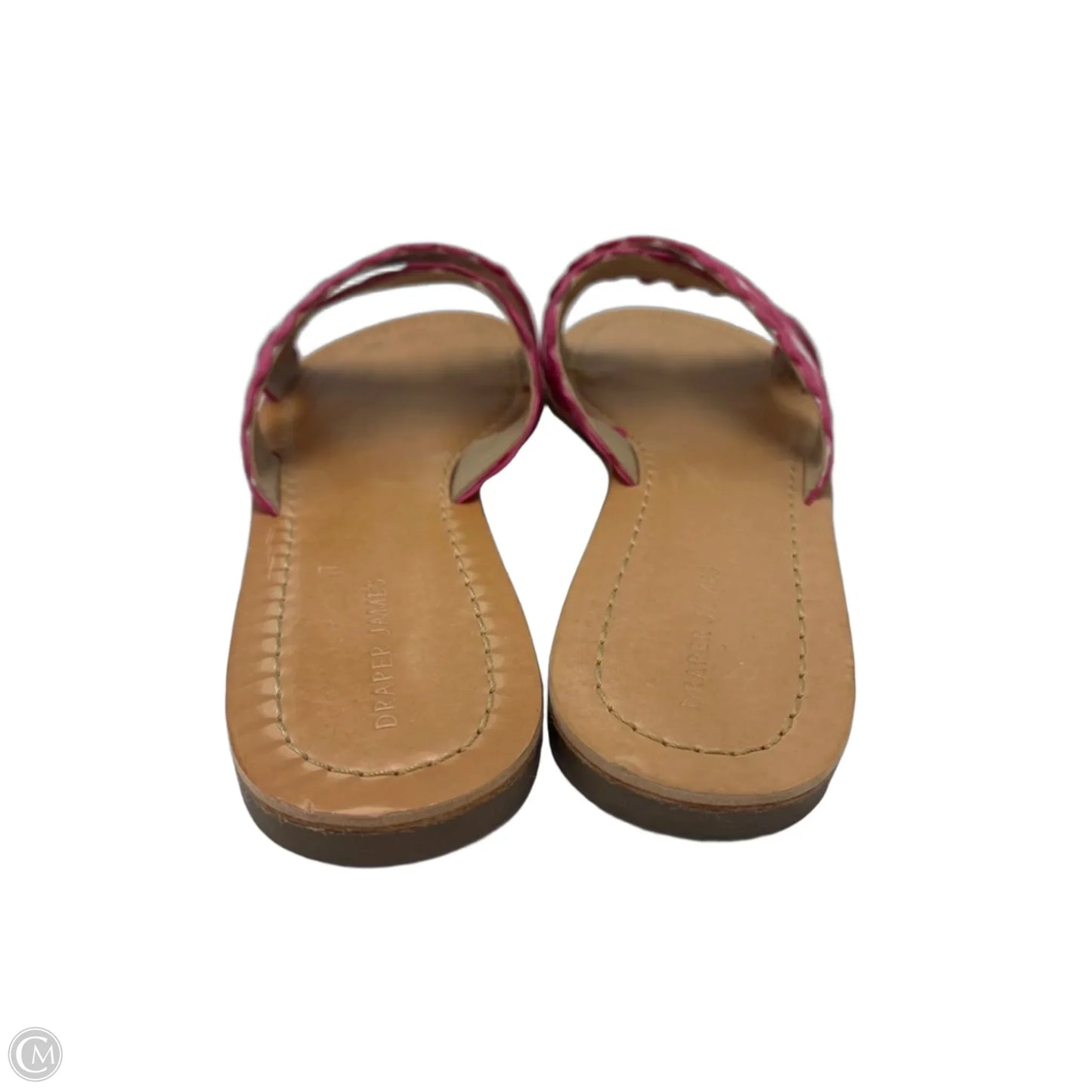 Sandals Flats By Draper James In Pink & White, Size: 8.5