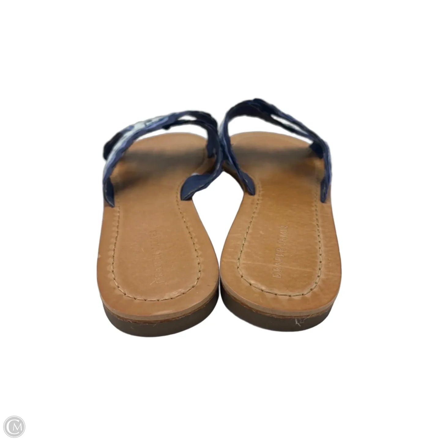 New! Sandals Flats By Draper James In Blue & White, Size: 8.5