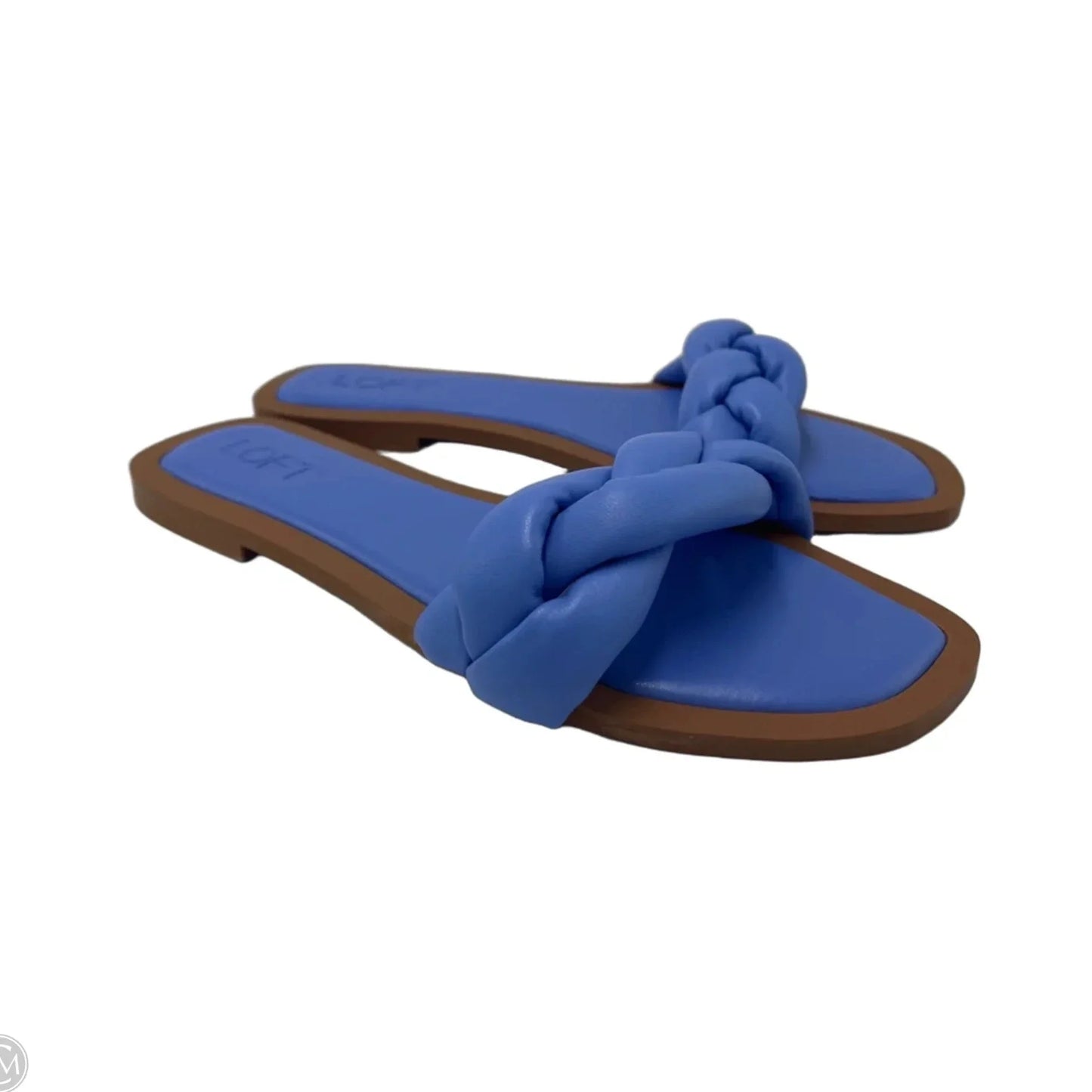 Like New! Sandals Flats By Loft In Blue, Size: 8