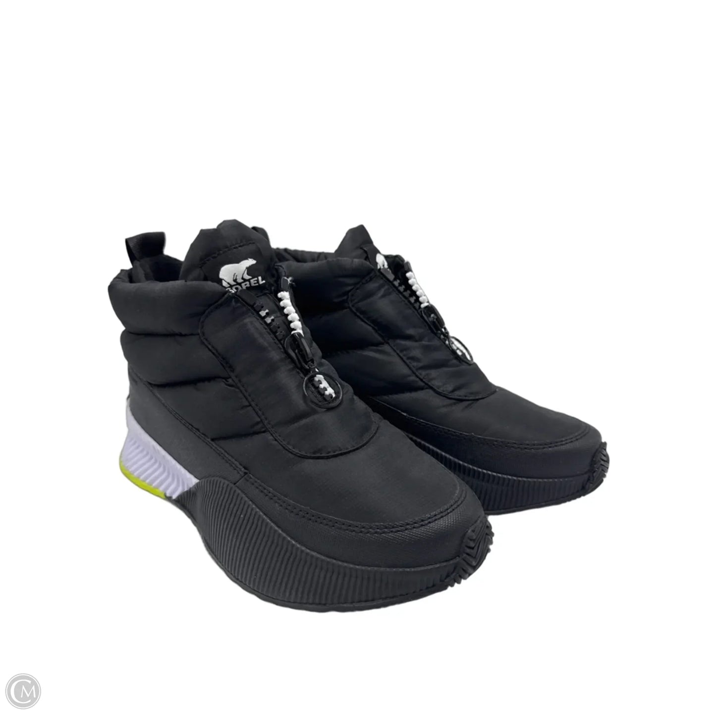 Like New! Shoes Designer By Sorel In Black & White, Size: 8.5