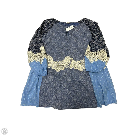 NEW! Dress Casual Short By Loft In Blue & White, Size: M