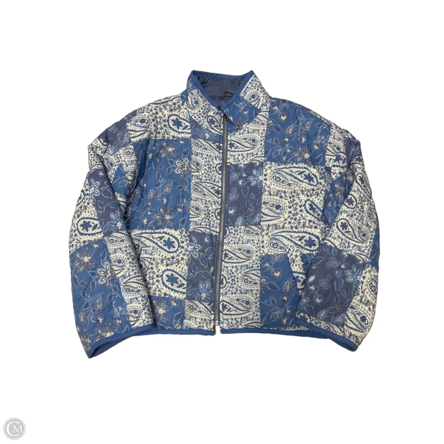 Jacket Puffer & Quilted By Avec Les Filles In Blue, Size: L