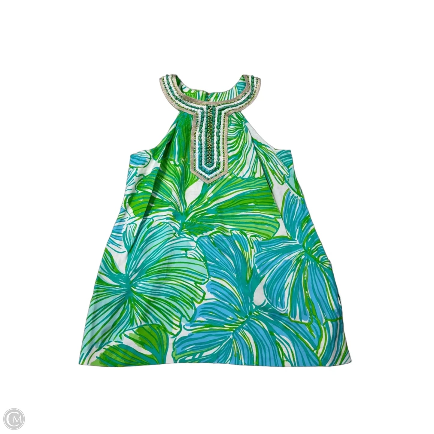 Top Sleeveless Designer By Lilly Pulitzer In Blue & Green, Size: L